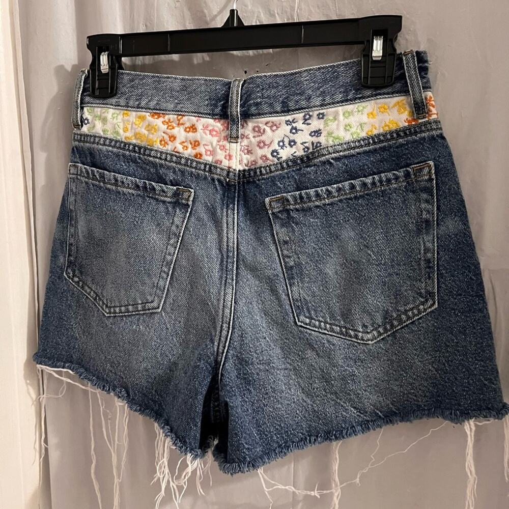 Pacsun ultra high rise vintage button fly floral embroidered size 26 - Picture 2 of 7